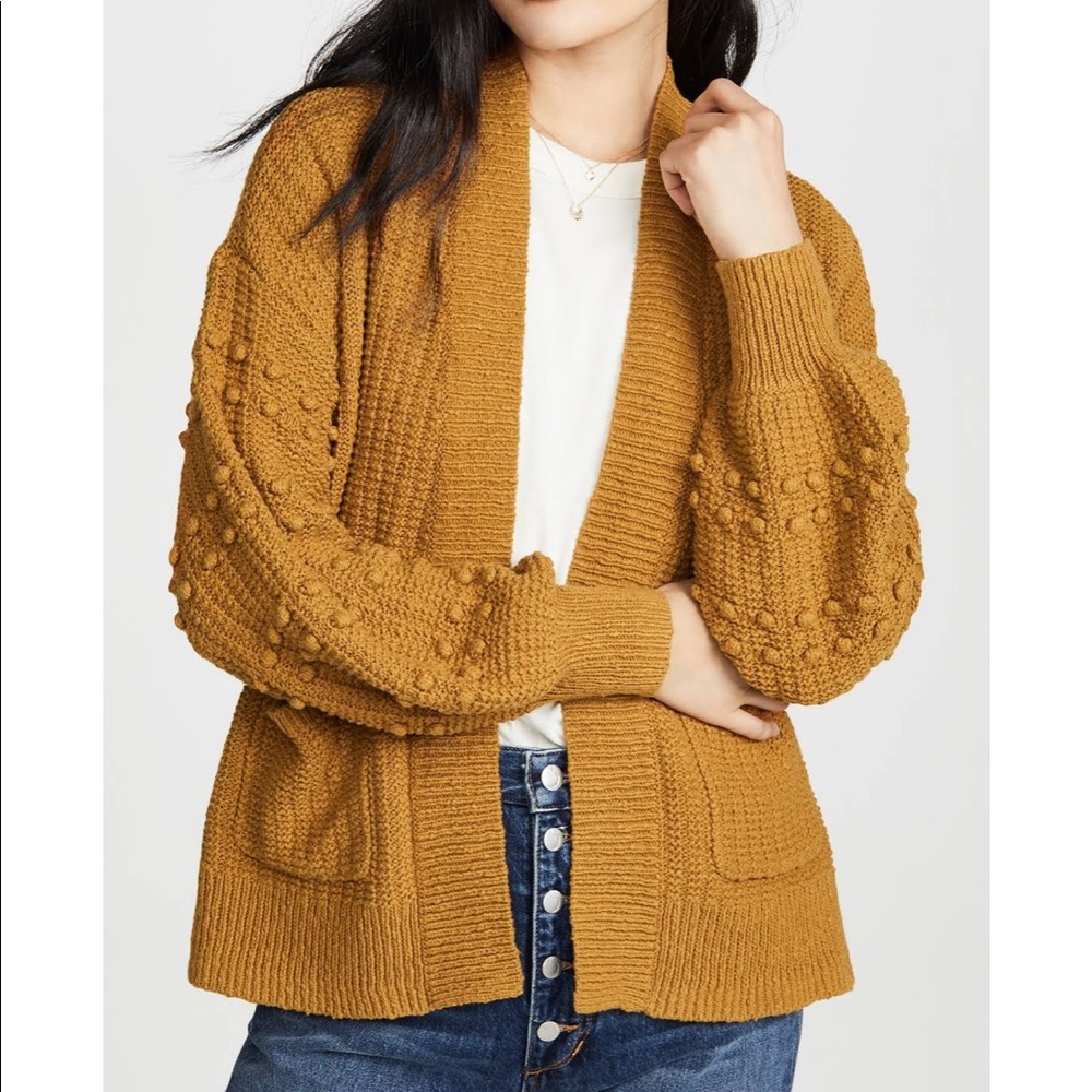 Madewell bobble cardigan in Egyptian gold